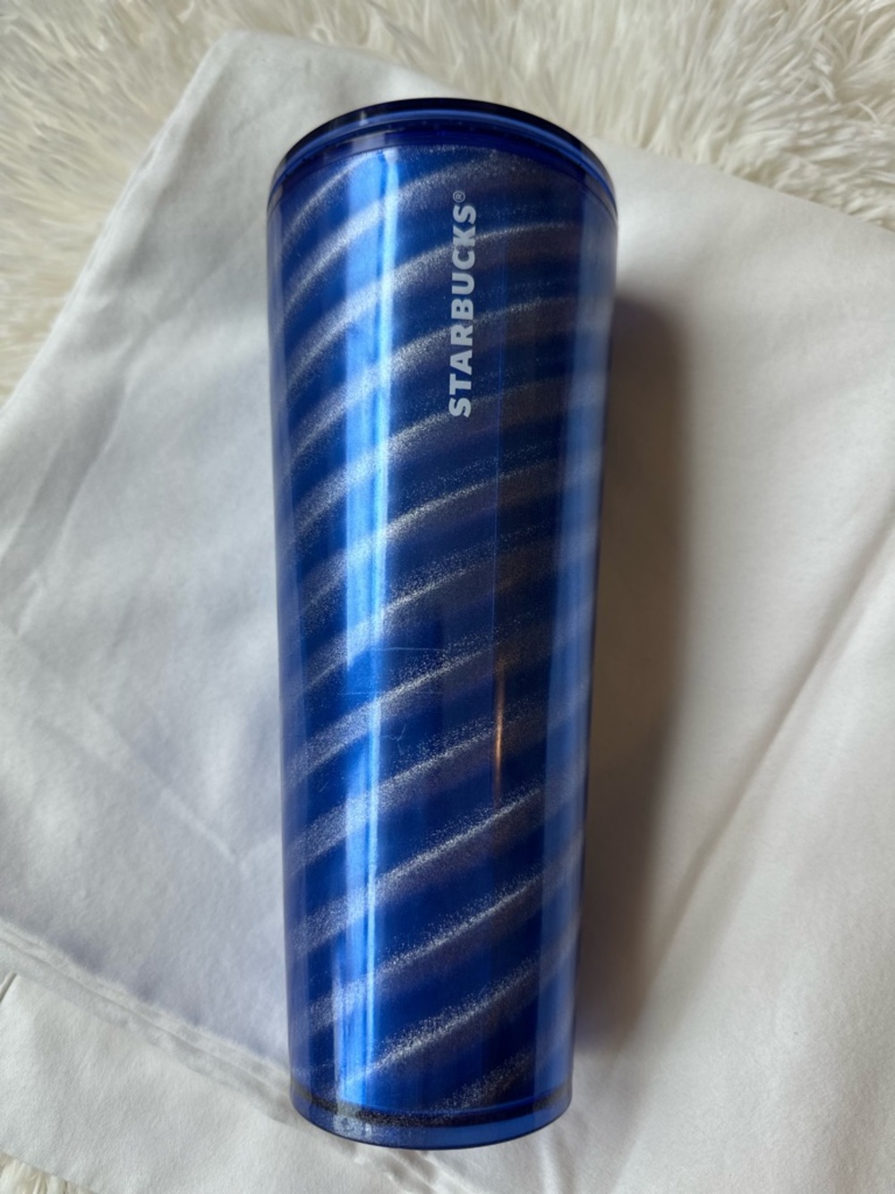 Starbucks Holiday 2023 Blue Silver Venti Cold Cup Tumbler 24oz